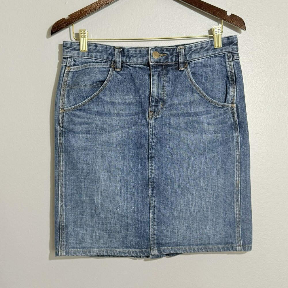 Vintage Ralph Lauren Jean Pencil Straight Skirt Size 4 Retro Denim Casual Pocket